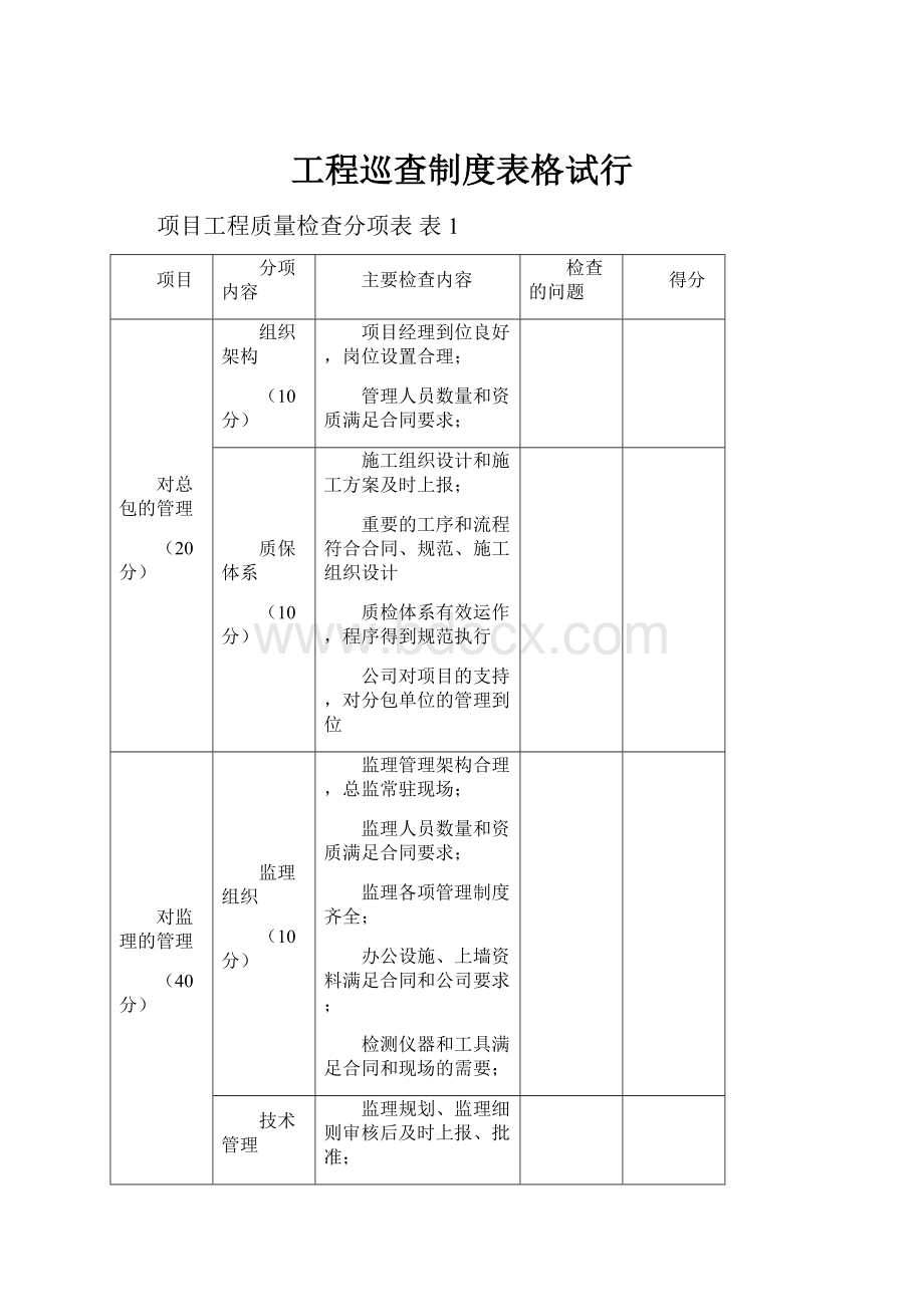 工程巡查制度表格试行.docx