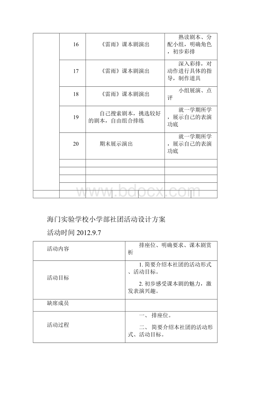 五六年级阳光剧社社团计划与备课.docx_第3页