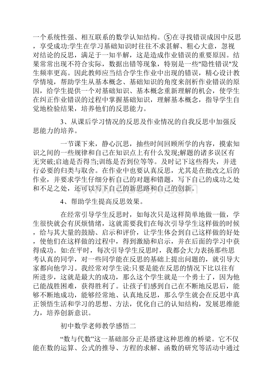 初中数学老师教学感悟五篇.docx_第3页