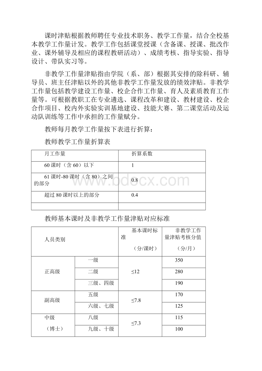 《乌鲁木齐职业大学绩效工资津贴发放办法》.docx_第3页