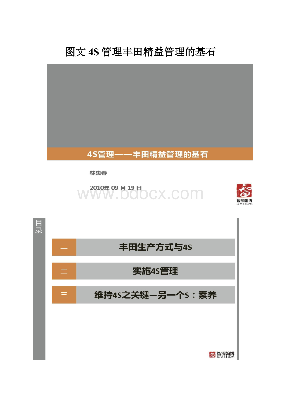 图文4S管理丰田精益管理的基石.docx