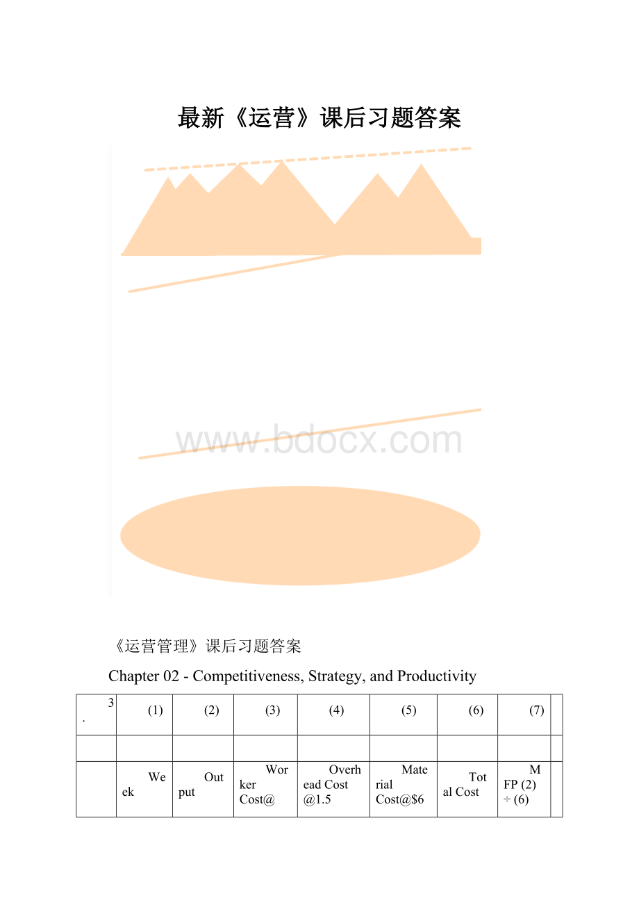 最新《运营》课后习题答案.docx