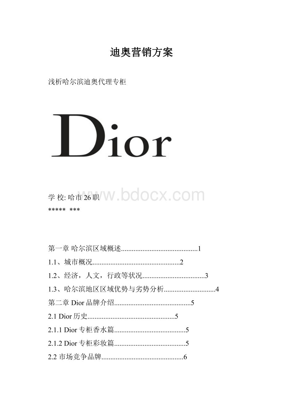 迪奥营销方案.docx