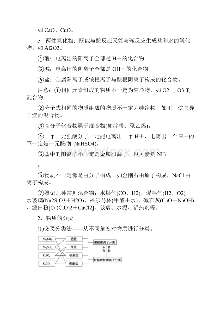 高考人教版化学一轮第2章 第1节 物质的组成分类和性质.docx_第3页