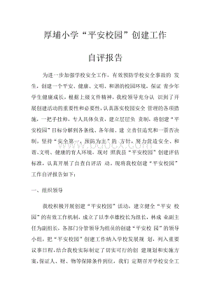 厚埔小学平安校园自评报告.docx