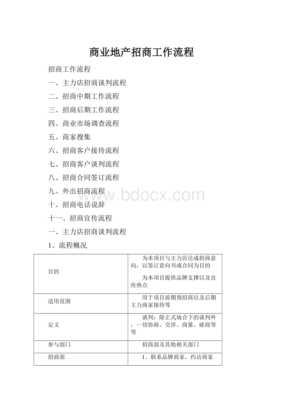 商业地产招商工作流程.docx