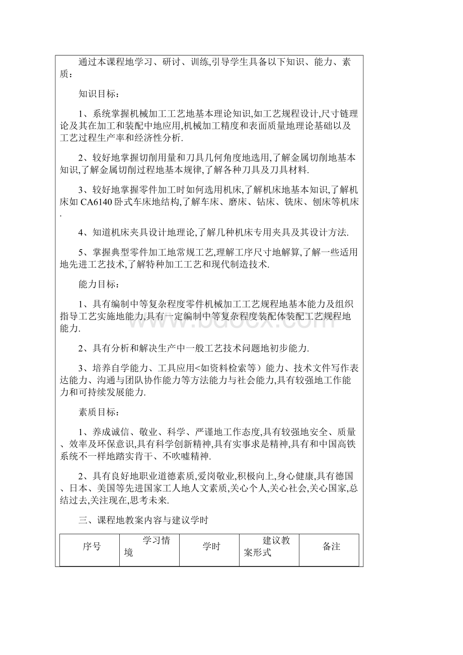 《模具零件普通机加工》课程标准王次.docx_第2页