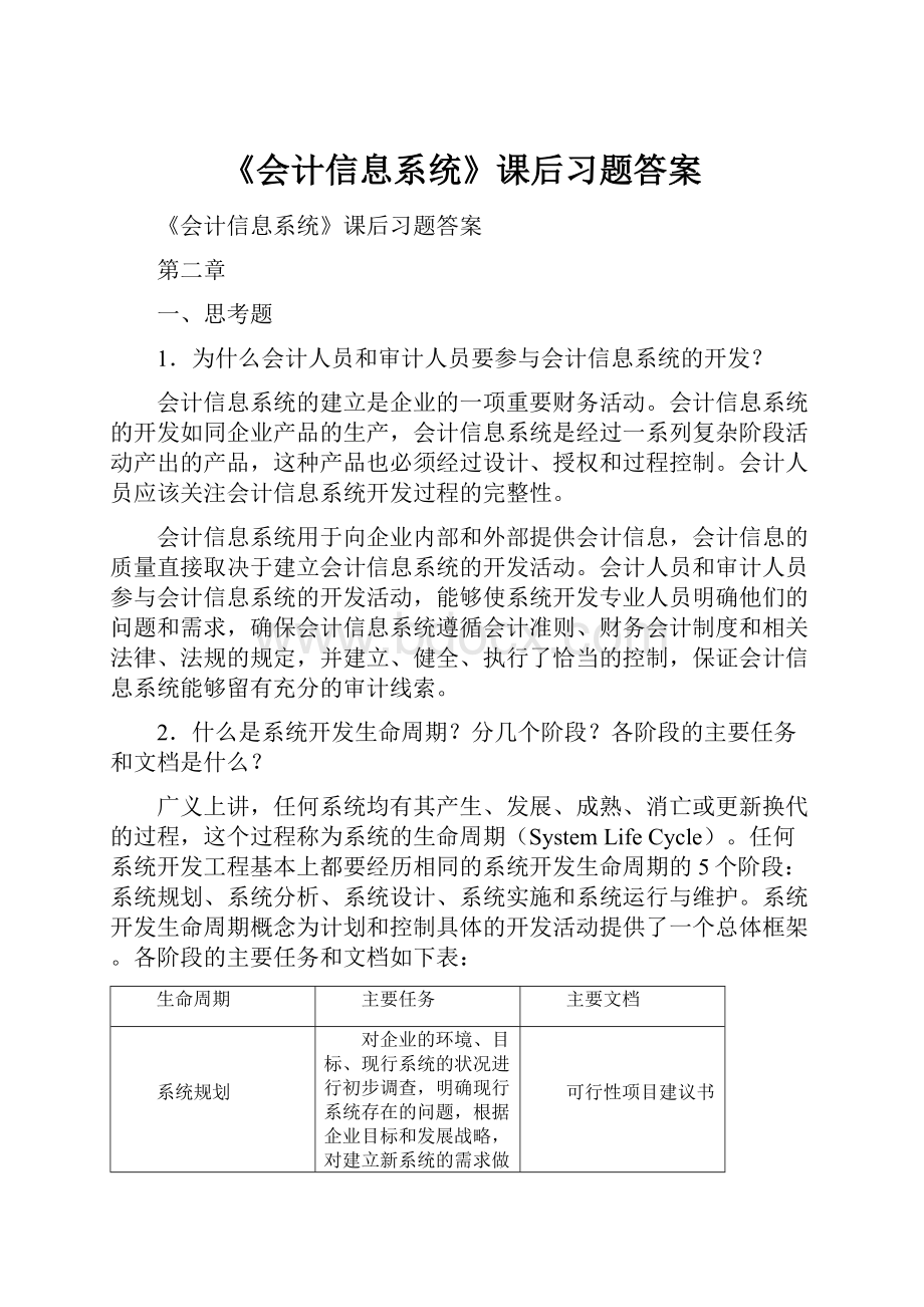 《会计信息系统》课后习题答案.docx_第1页