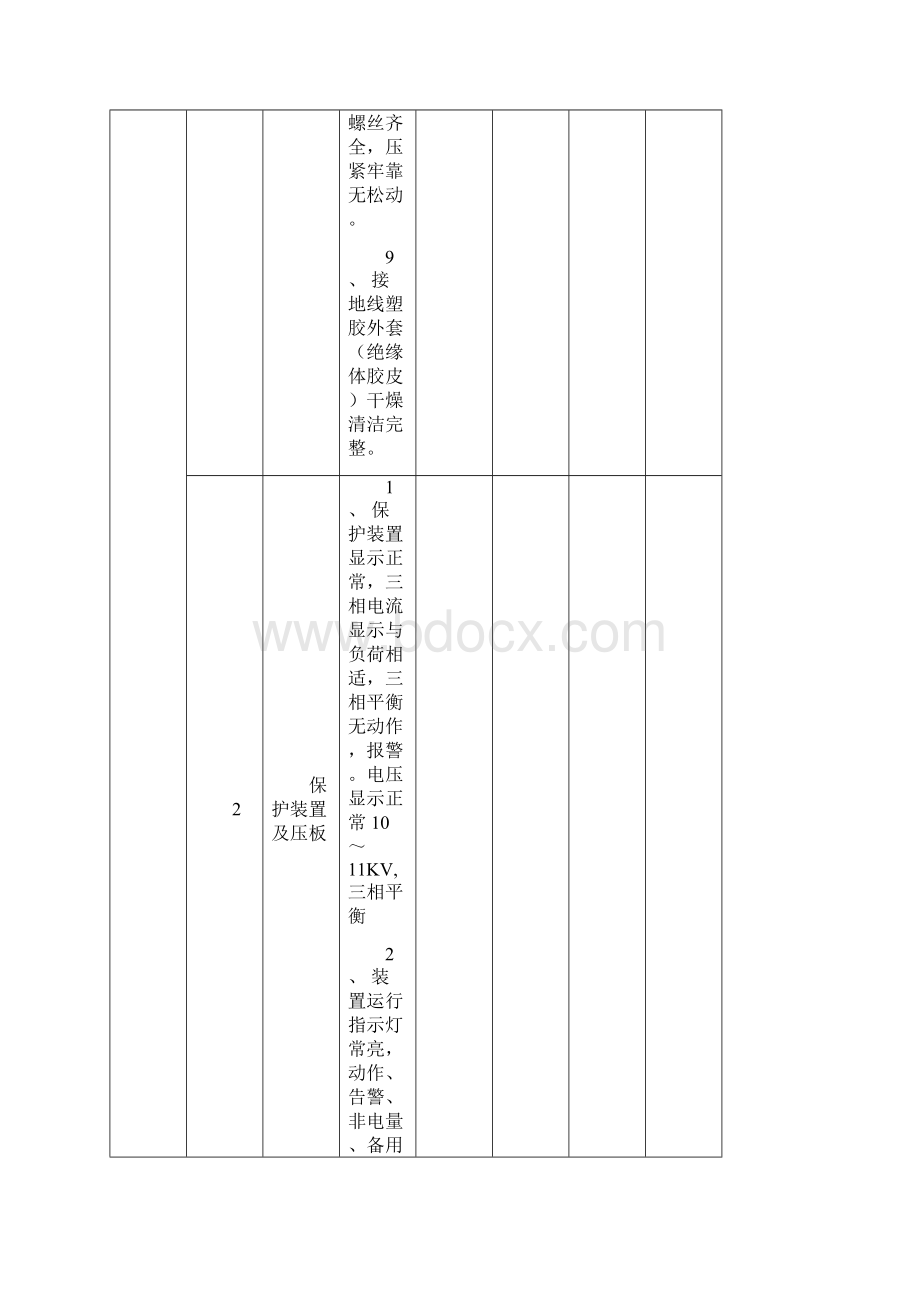 10KV高压柜出线柜变压器检查表.docx_第3页