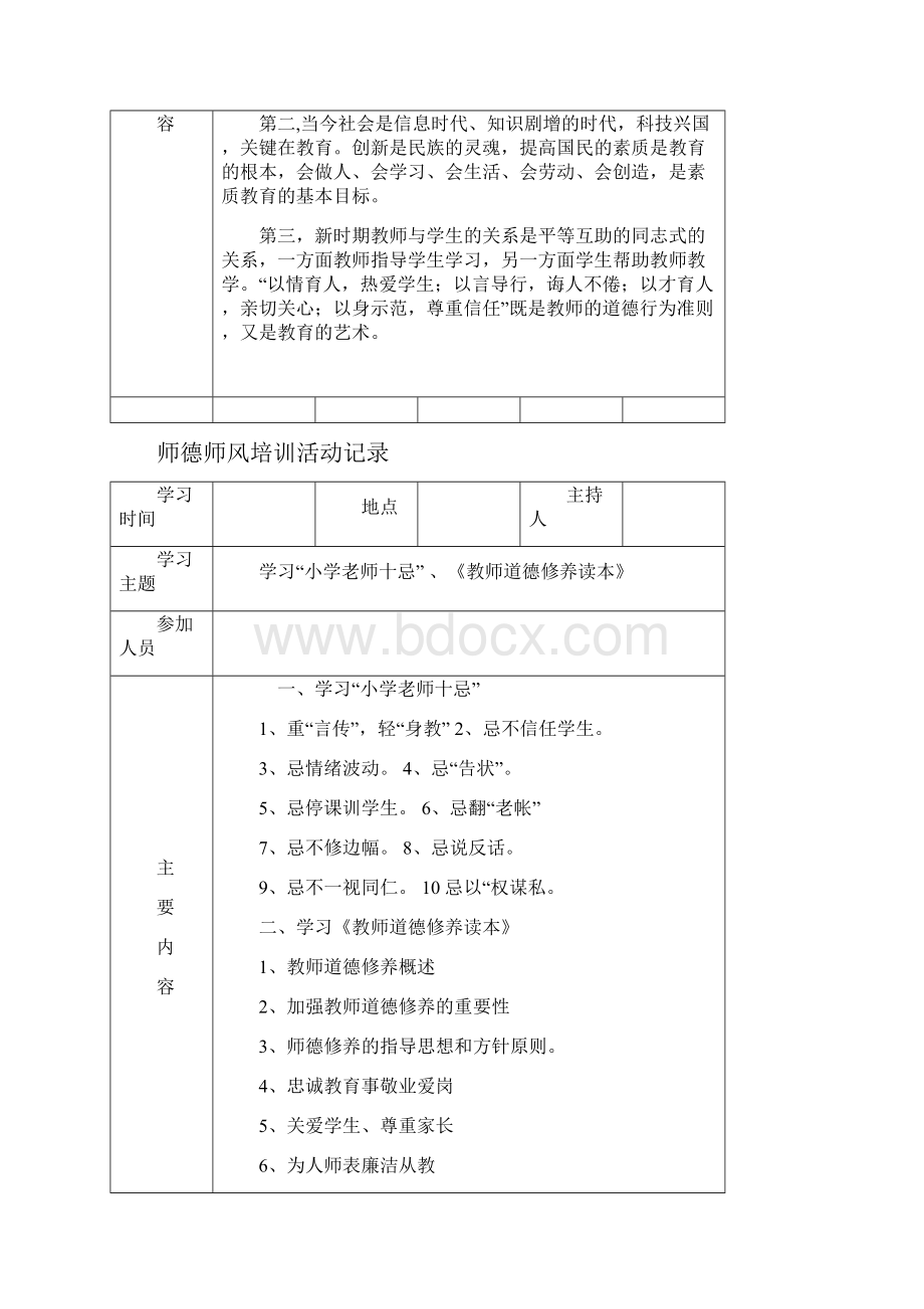 新教师培训活动记录表.docx_第2页