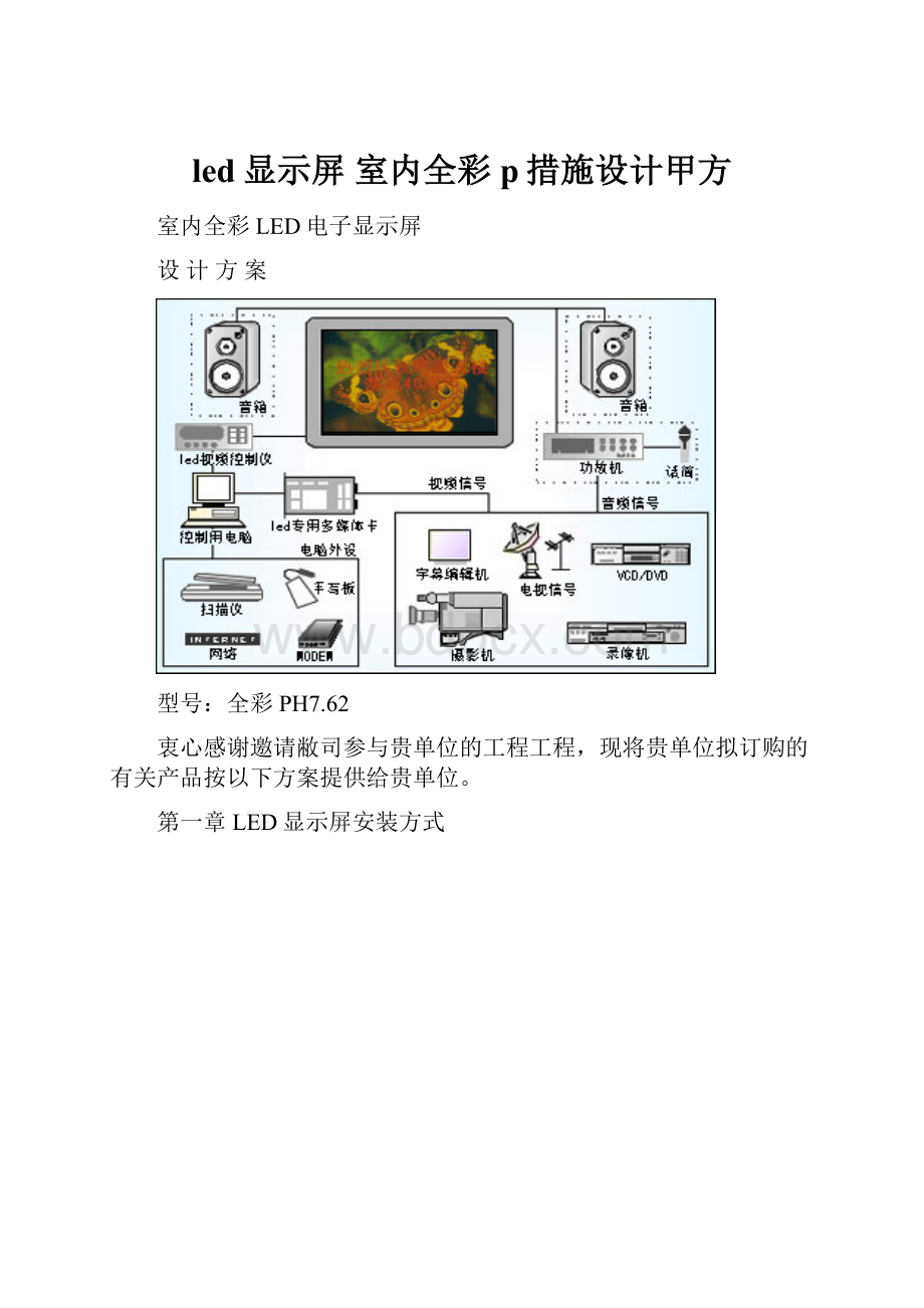 led显示屏 室内全彩p措施设计甲方.docx