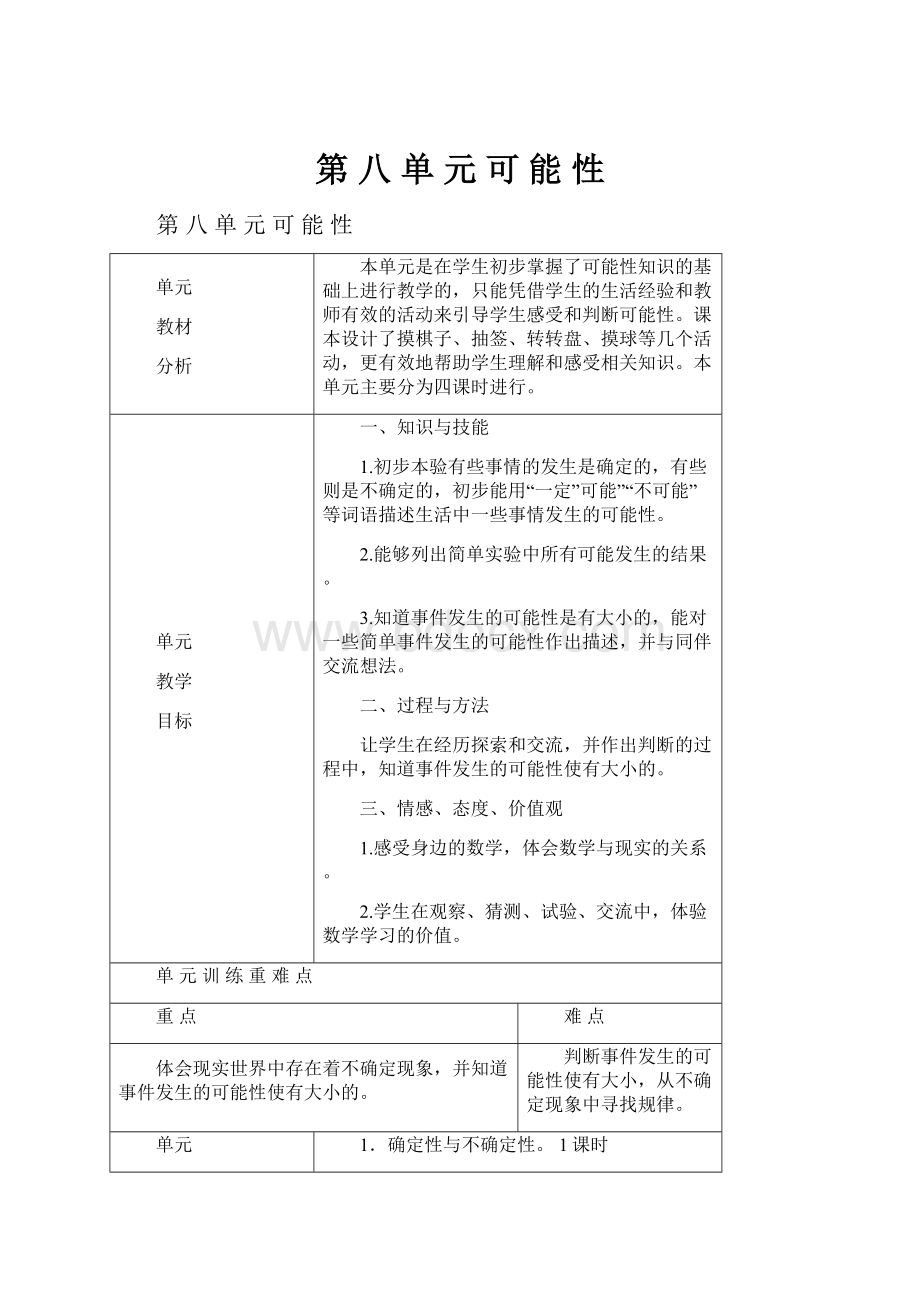 第 八 单 元可 能 性.docx_第1页