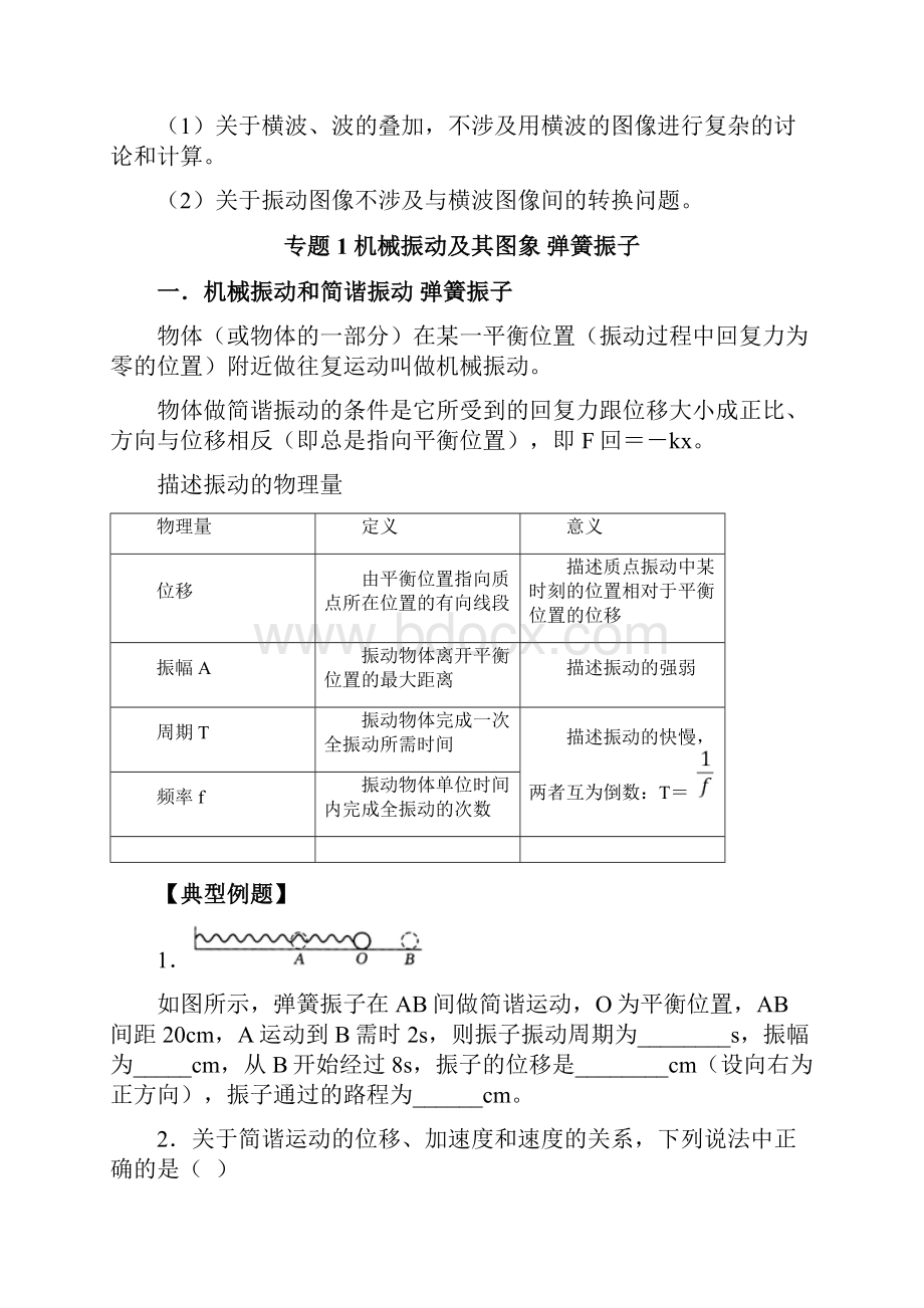 高中物理版第五单元机械振动机械波.docx_第2页