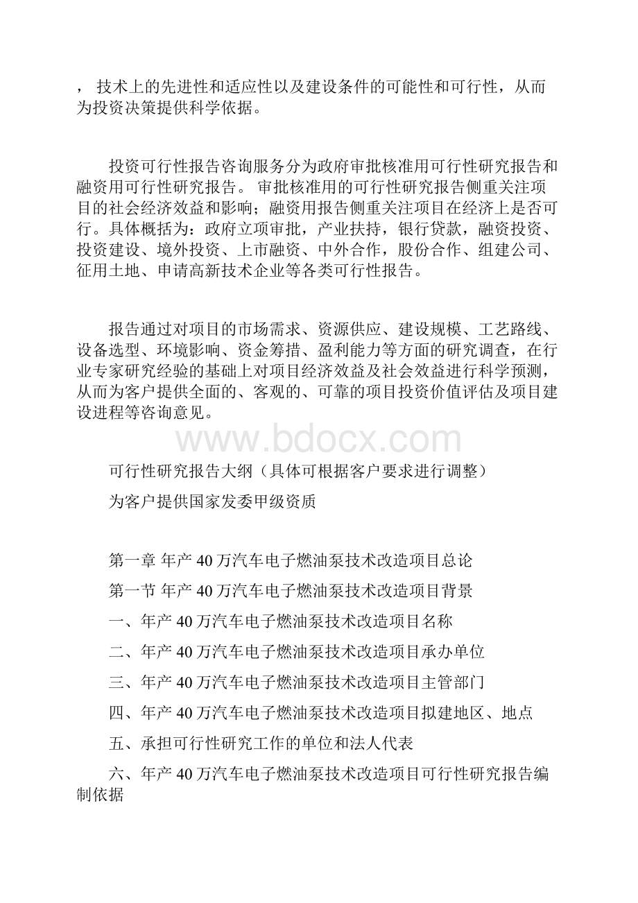 年产40万汽车电子燃油泵技术改造项目可行性研究报告.docx_第3页