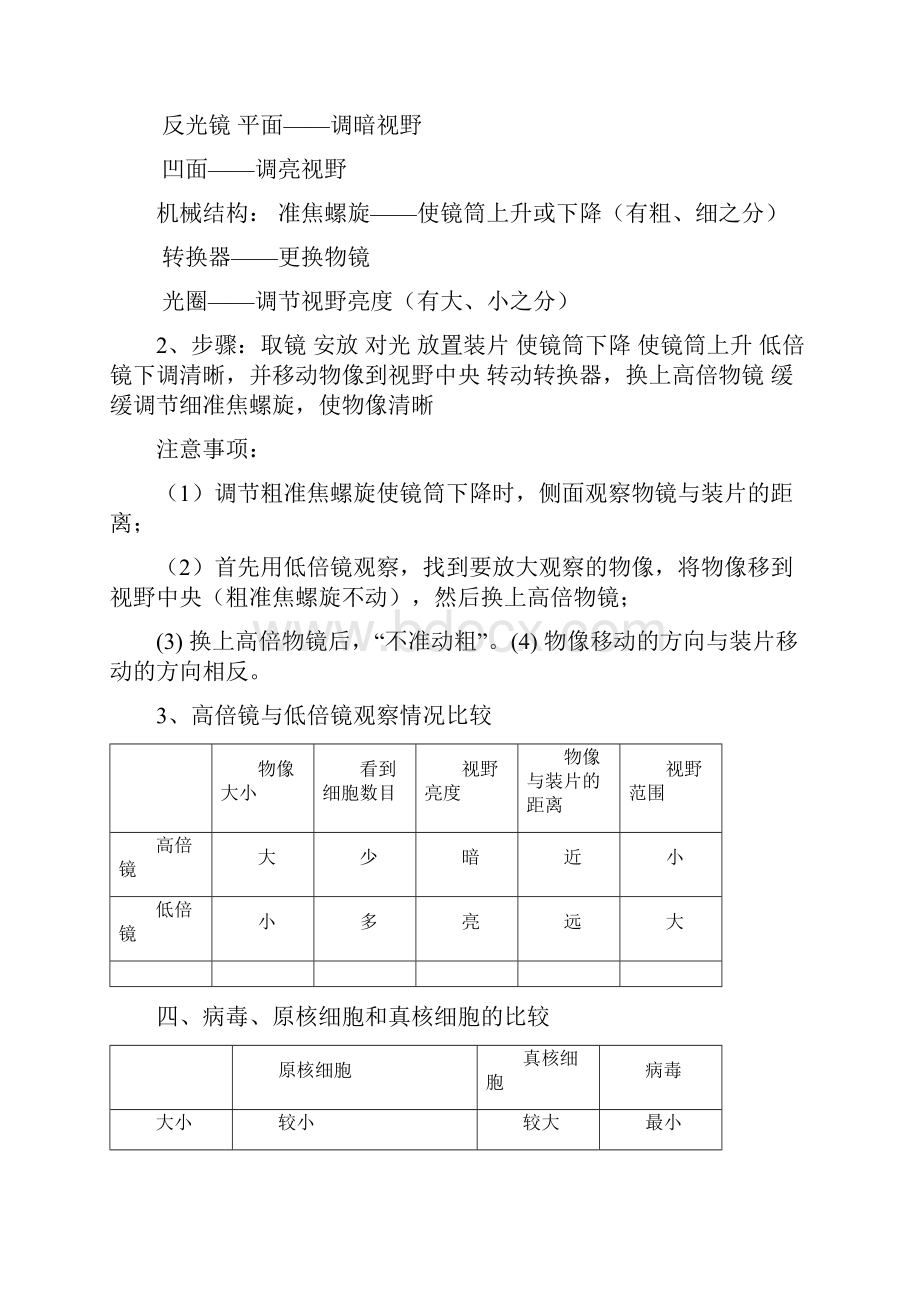 高中生物必修一必修二必修三知识点总结完全.docx_第2页