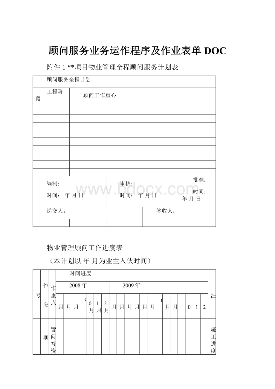 顾问服务业务运作程序及作业表单DOC.docx