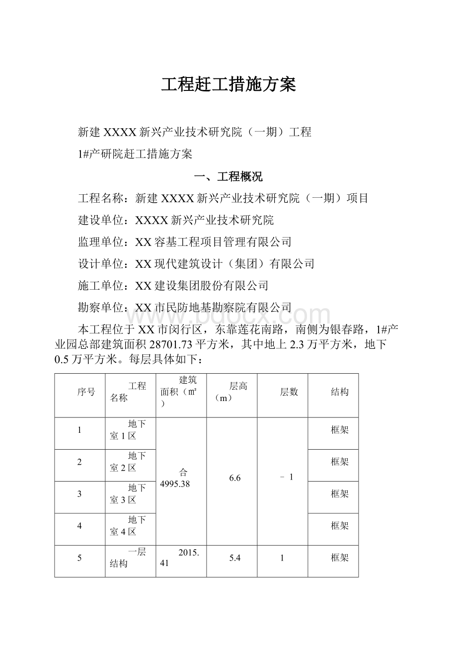 工程赶工措施方案.docx