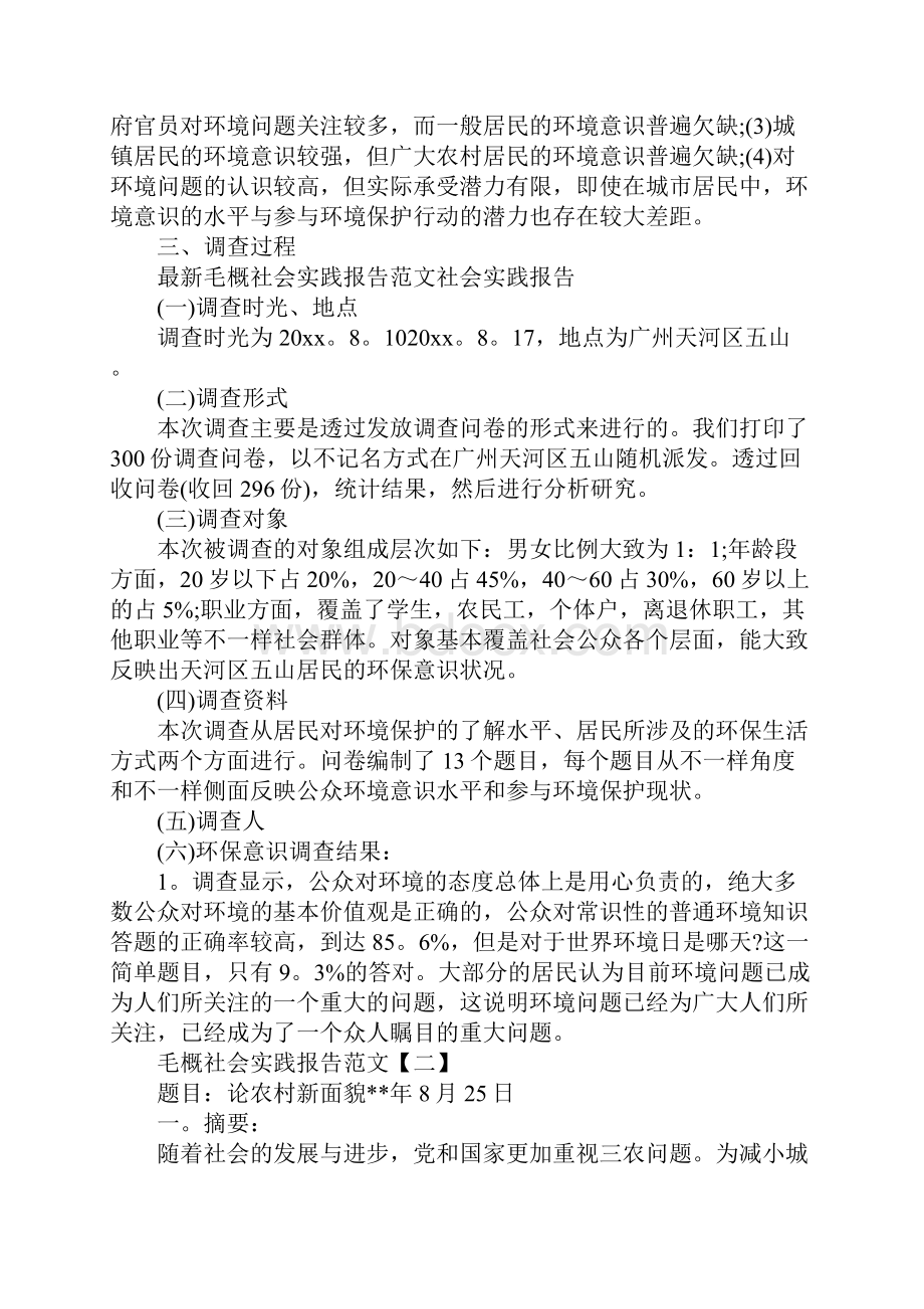 毛概社会实践报告范文三篇.docx_第3页