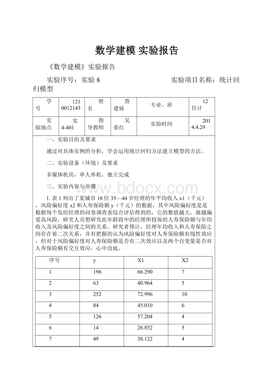 数学建模 实验报告.docx