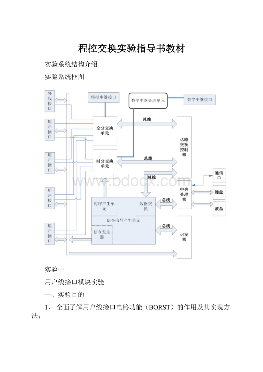 程控交换实验指导书教材.docx