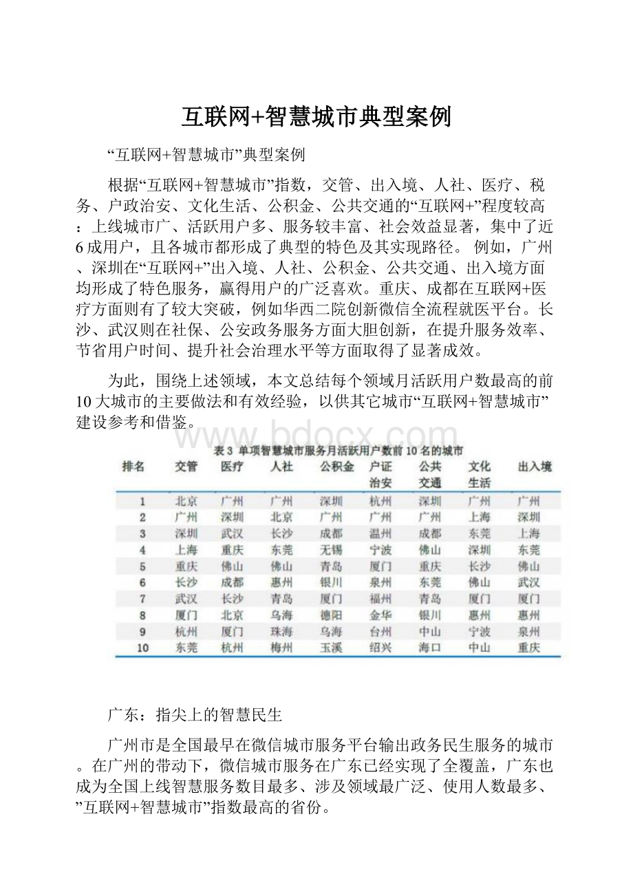 互联网+智慧城市典型案例.docx_第1页