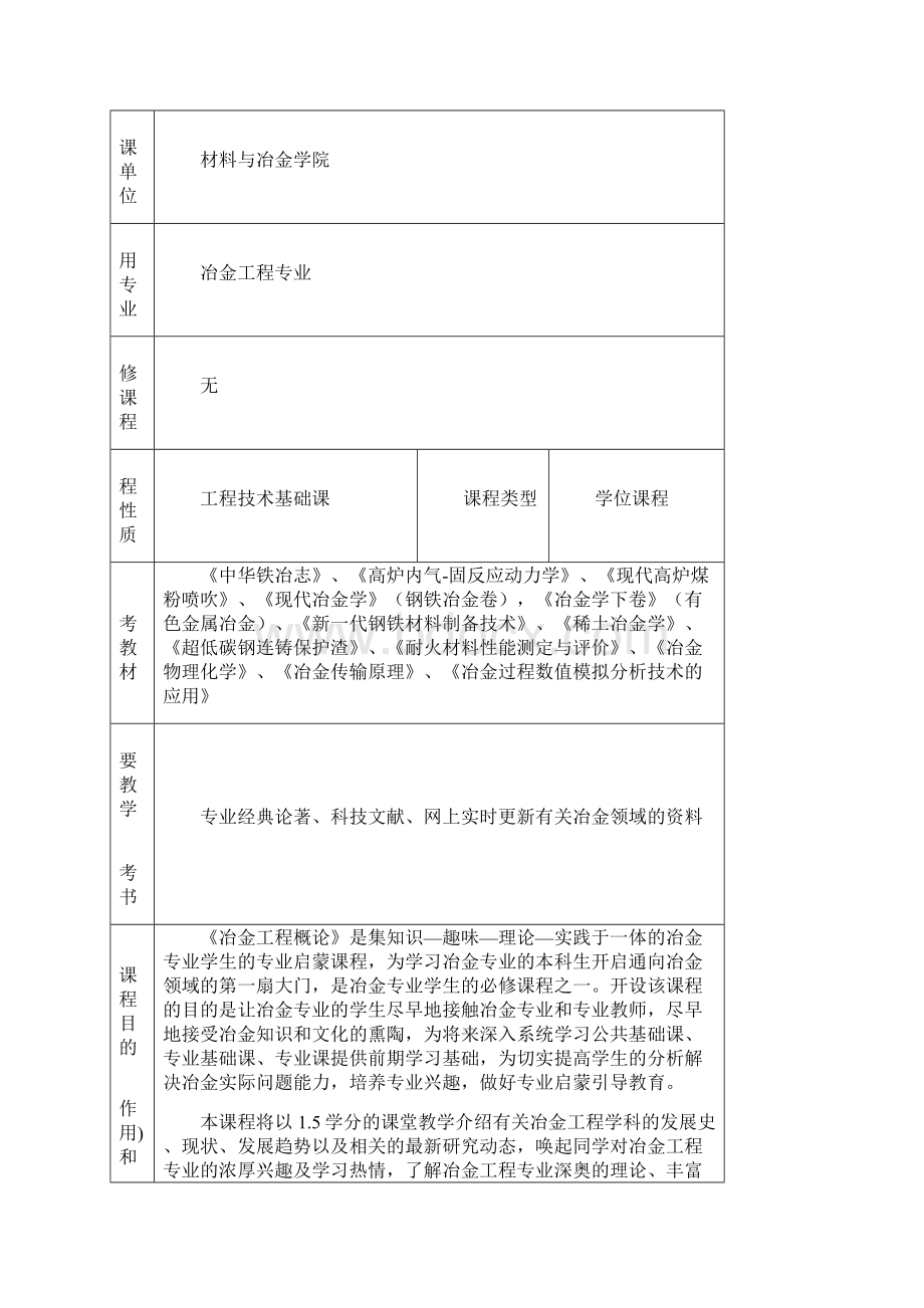 《冶金工程概论》课程大纲.docx_第2页