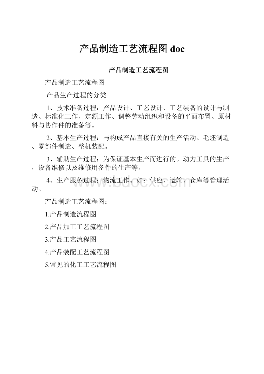 产品制造工艺流程图doc.docx