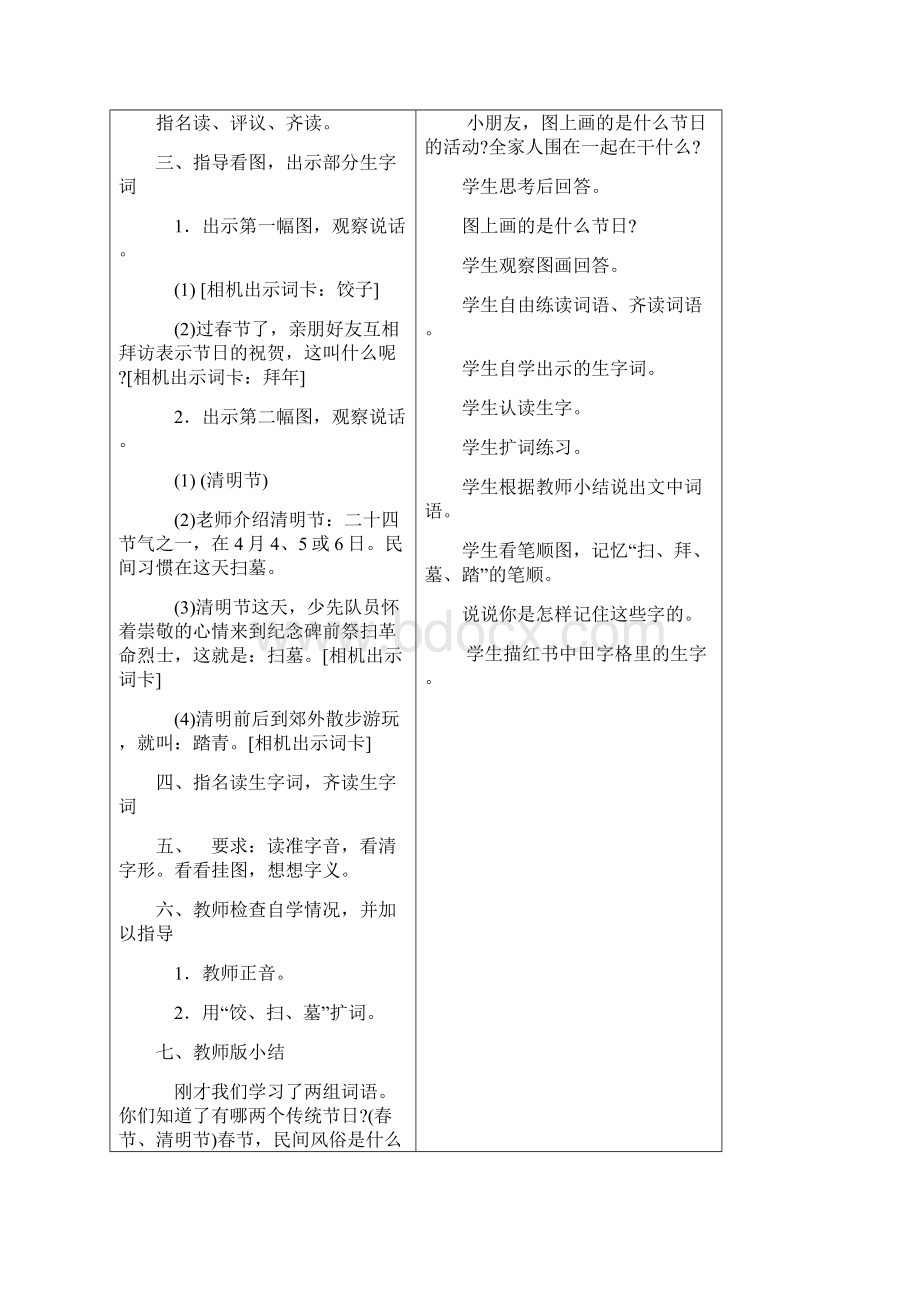 苏教版小学语文二年级下册第一单元教案设计带反思.docx_第2页