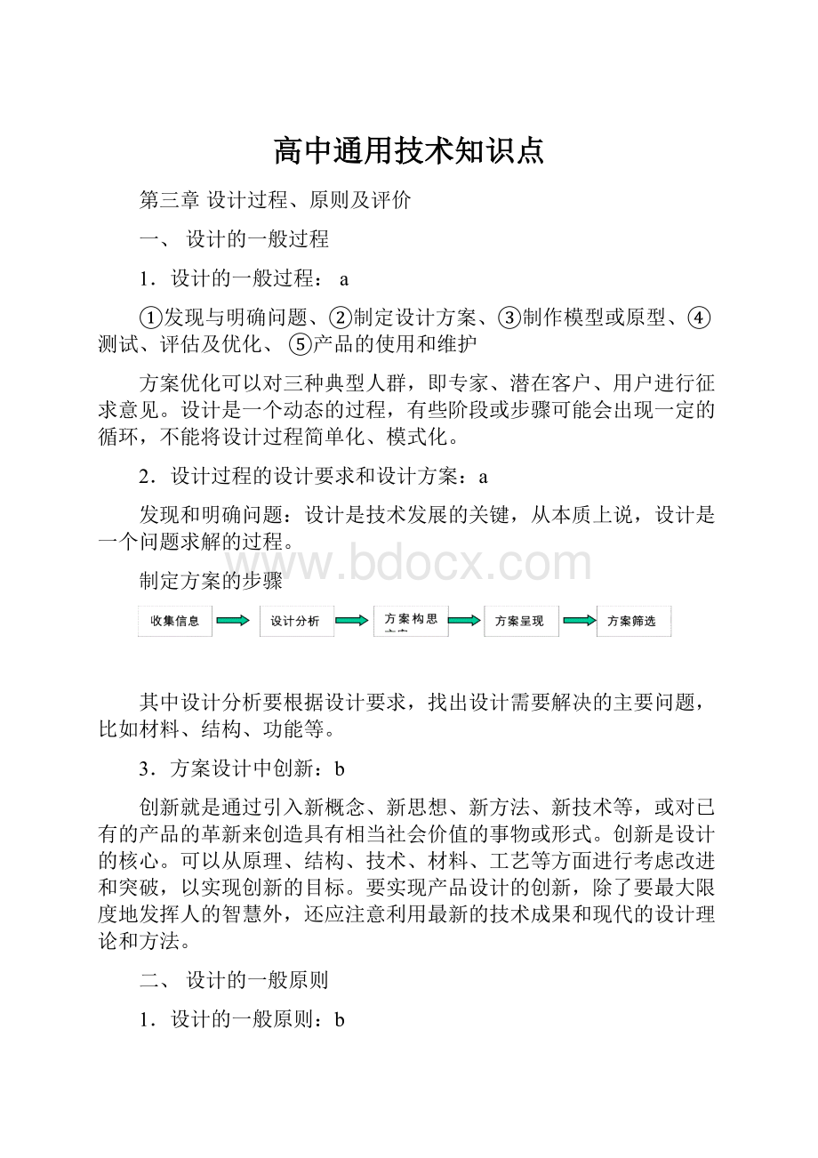 高中通用技术知识点.docx