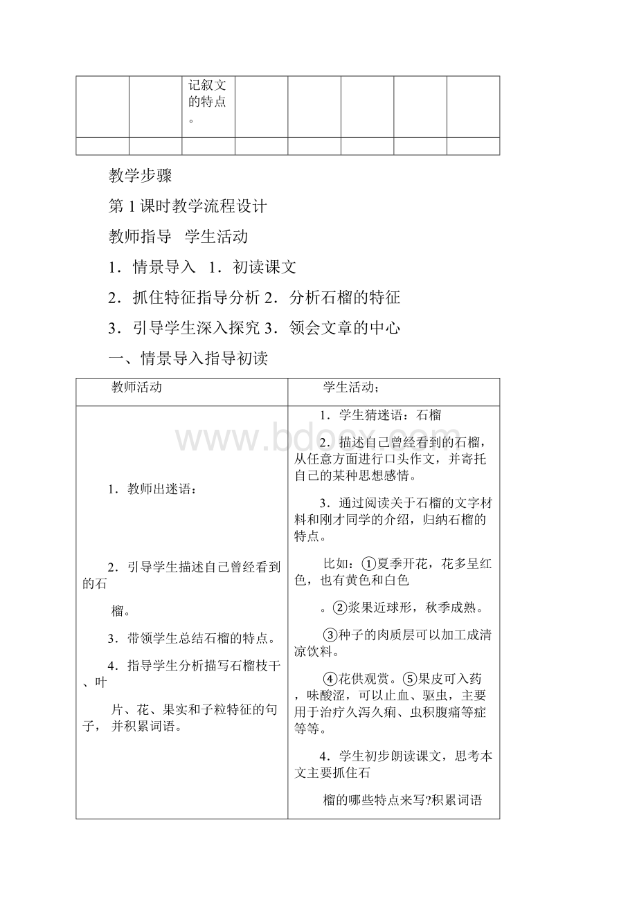 苏教八下《石榴》教案及说课实录6篇.docx_第3页