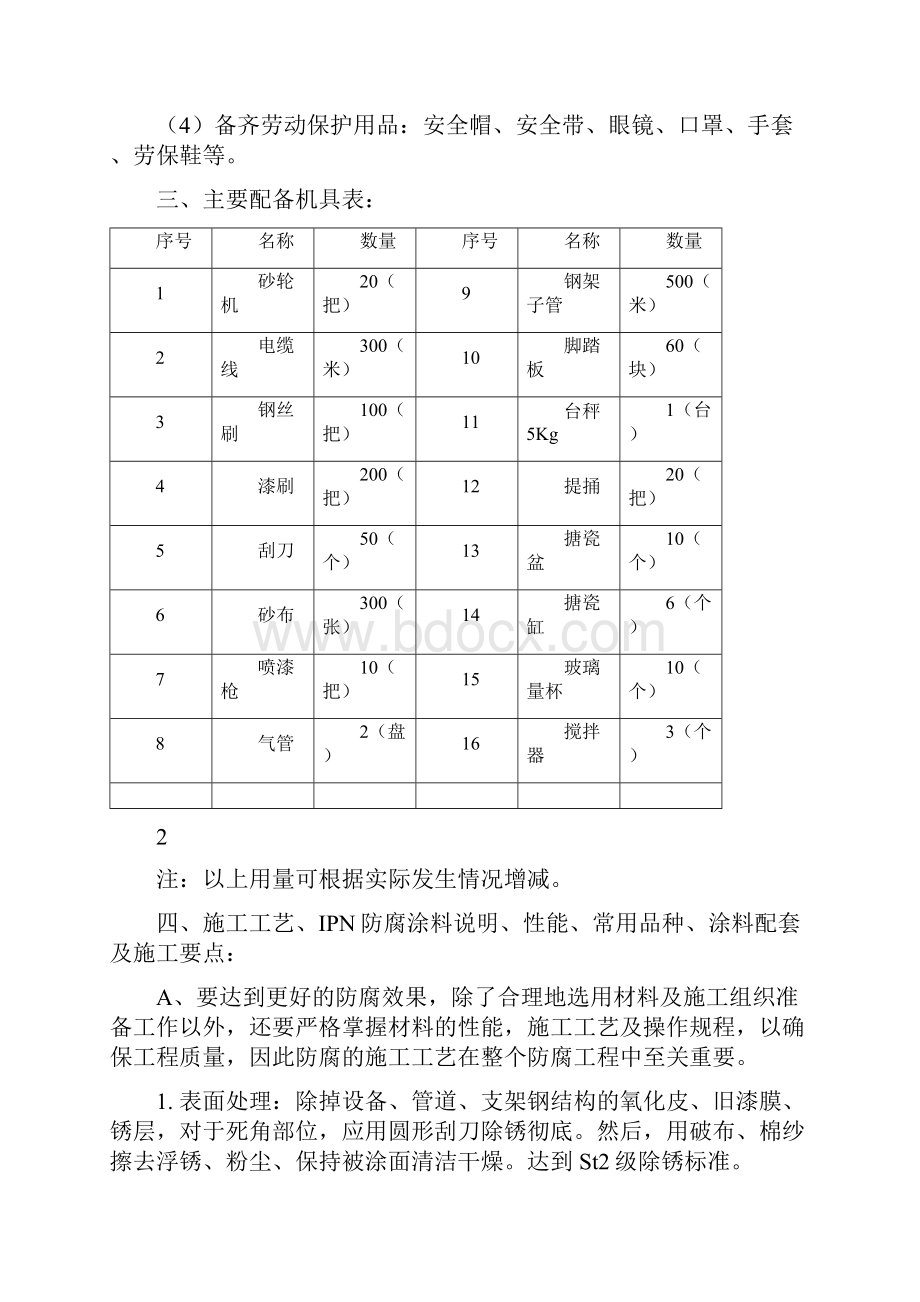 IPN防腐涂料工程施工设计方案.docx_第2页