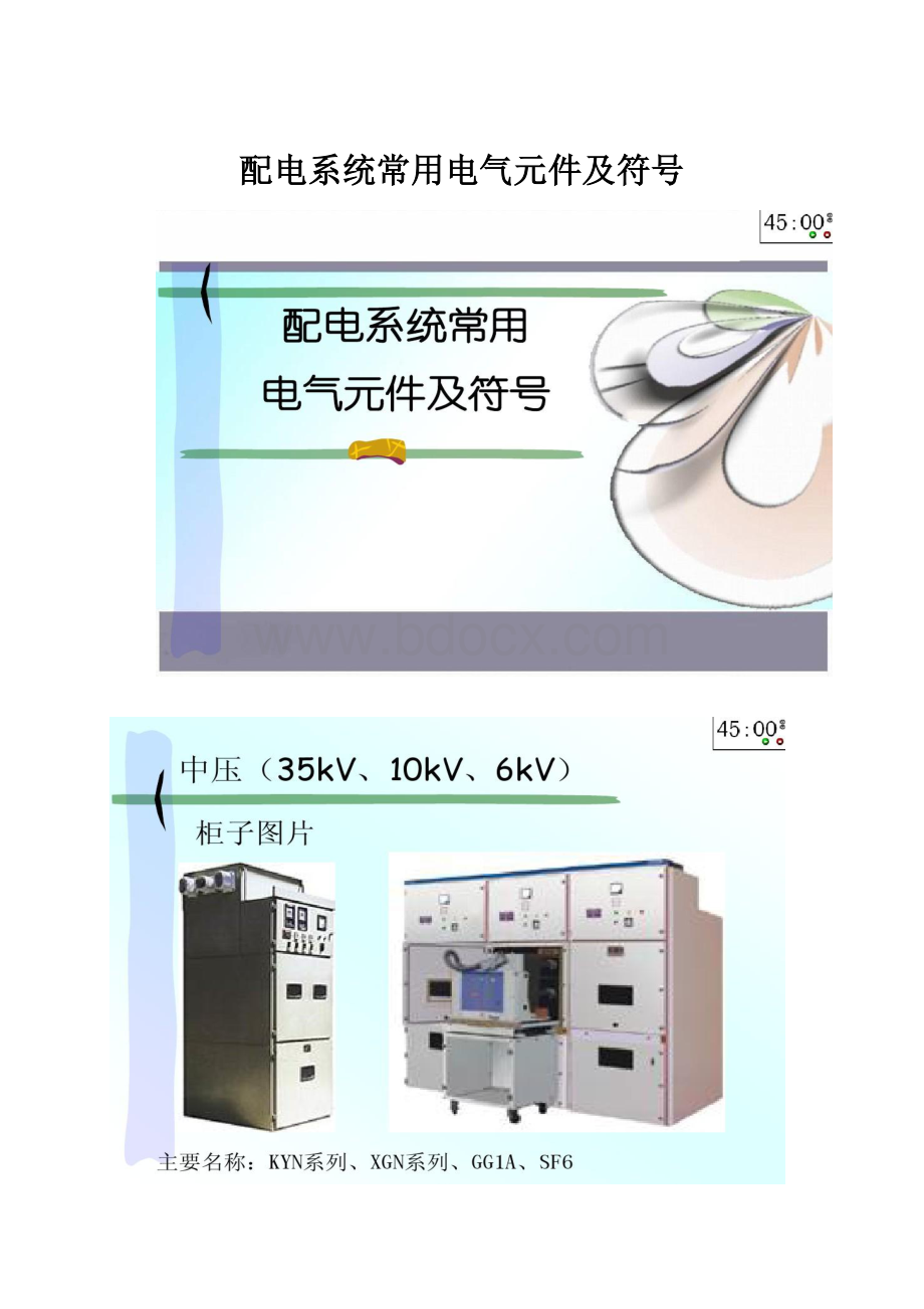 配电系统常用电气元件及符号.docx