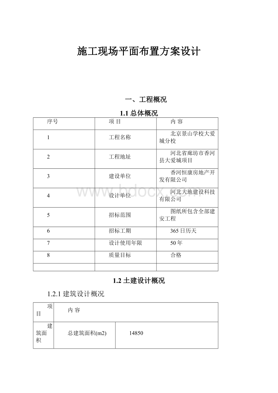 施工现场平面布置方案设计.docx