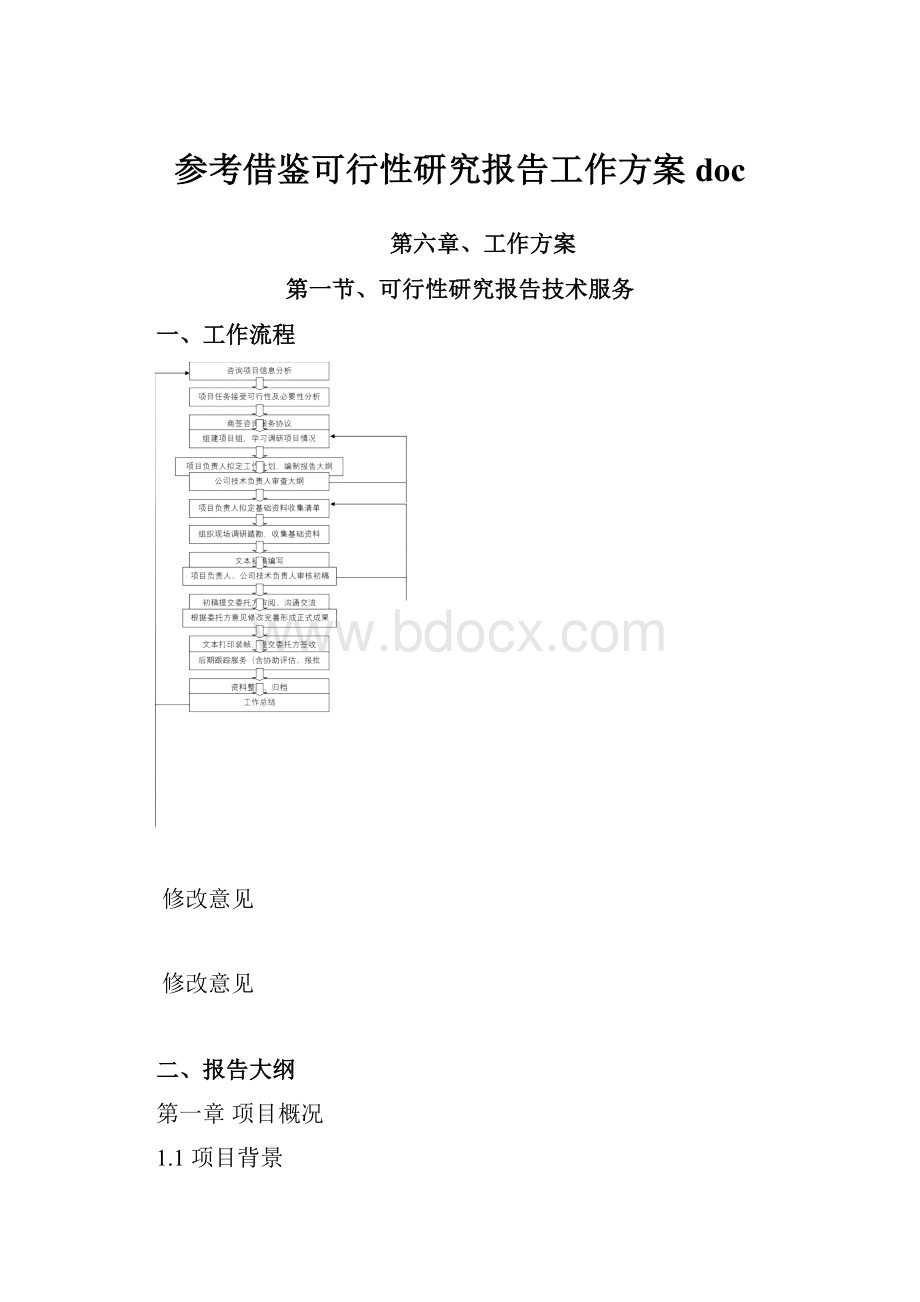 参考借鉴可行性研究报告工作方案doc.docx