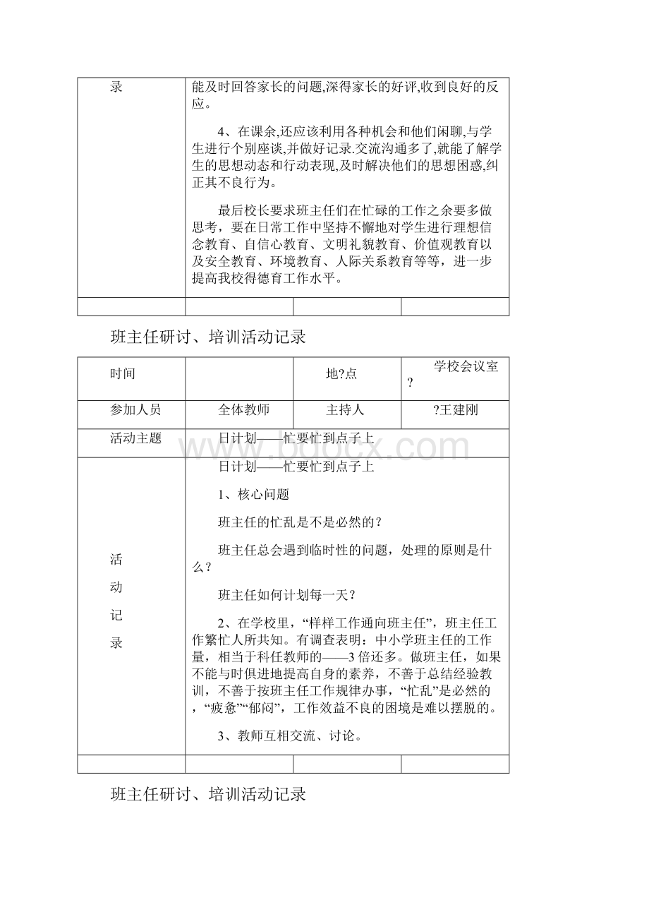 班主任研讨培训活动记录.docx_第2页