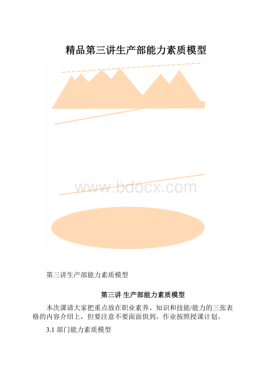 精品第三讲生产部能力素质模型.docx_第1页