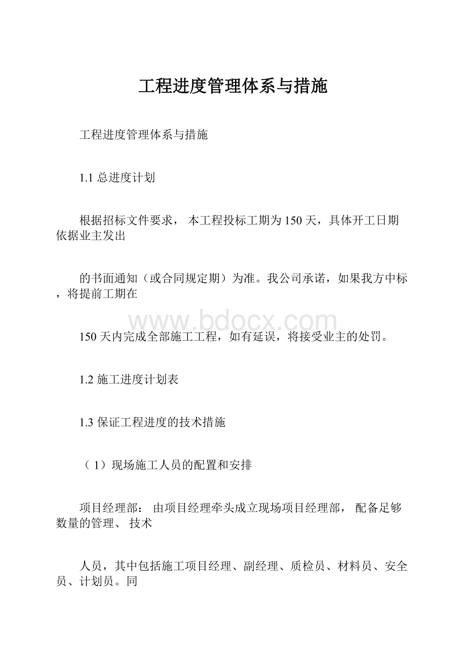 工程进度管理体系与措施.docx