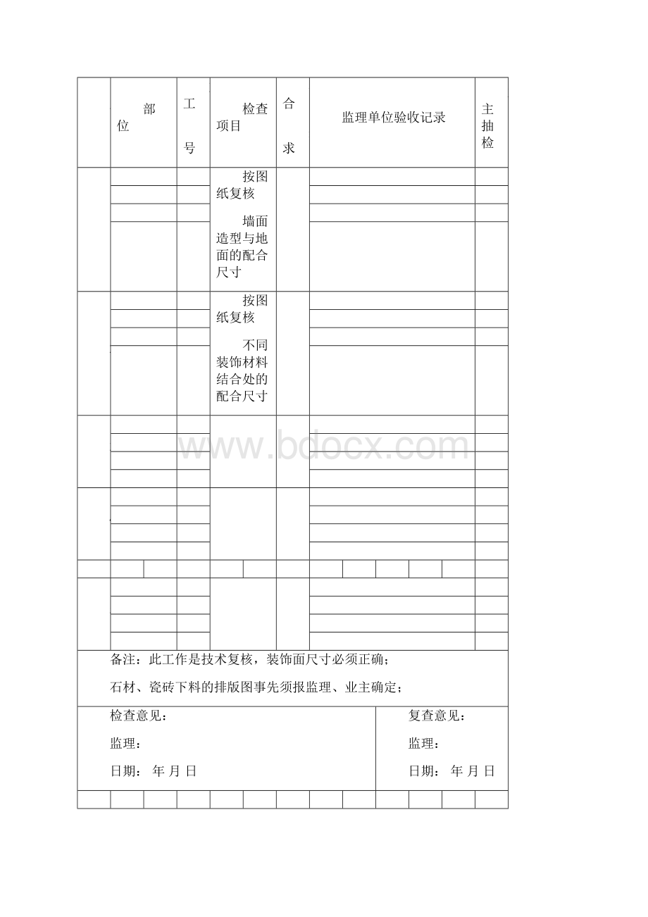 精装修装饰实测项目检查记录.docx_第3页