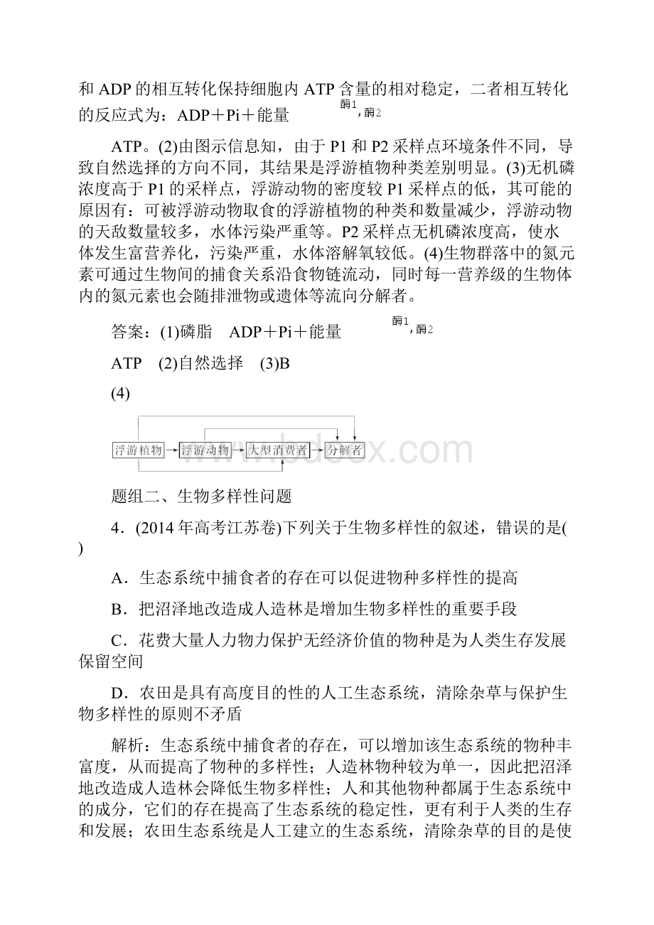 优化探究新课标高考生物一轮复习 6生态环境的保护随堂训练 新人教版必修3.docx_第3页