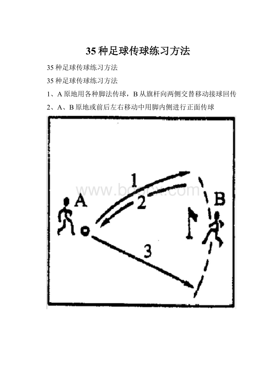 35种足球传球练习方法.docx_第1页