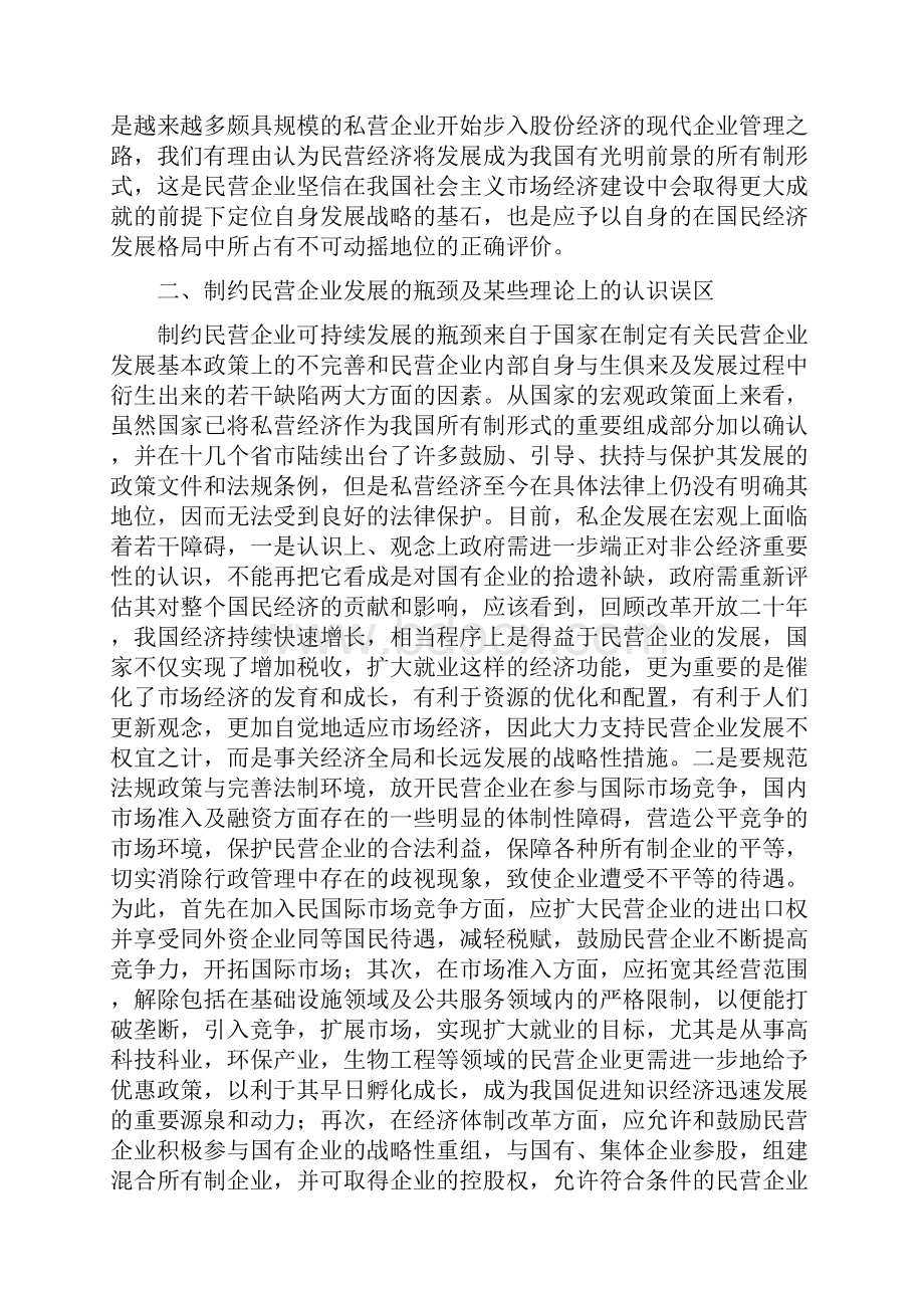 浅析民营企业面向新世纪的可持续发展战略.docx_第3页