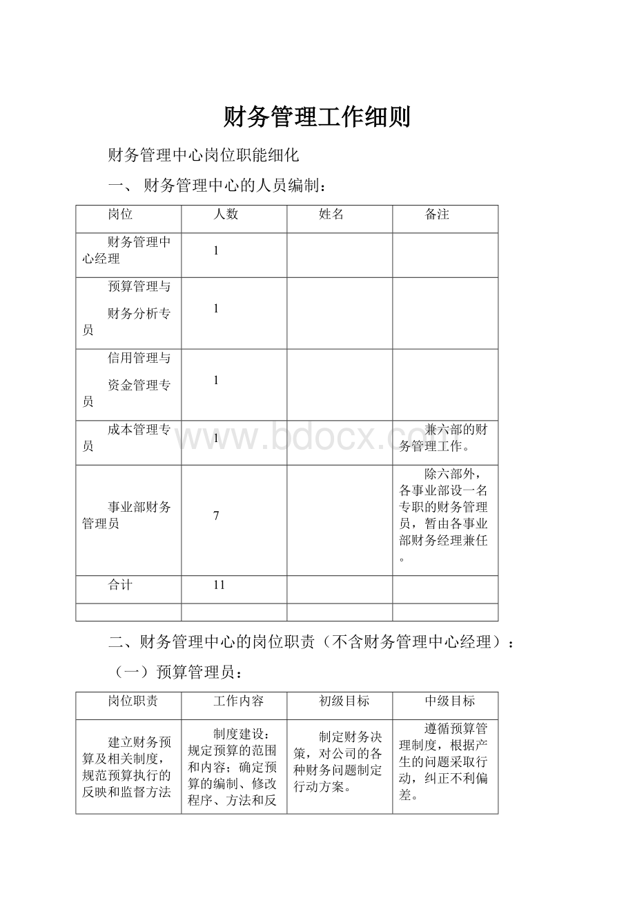 财务管理工作细则.docx