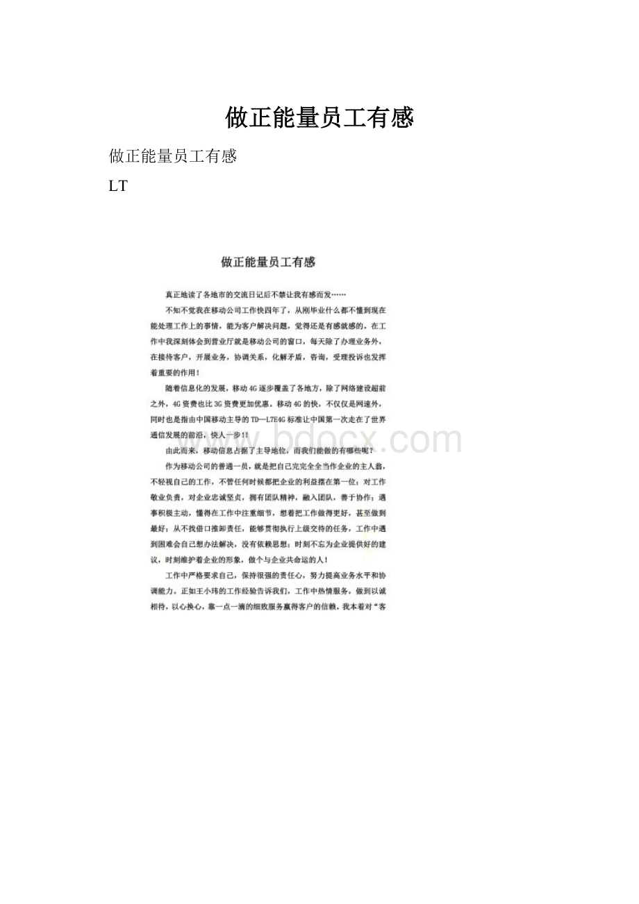 做正能量员工有感.docx