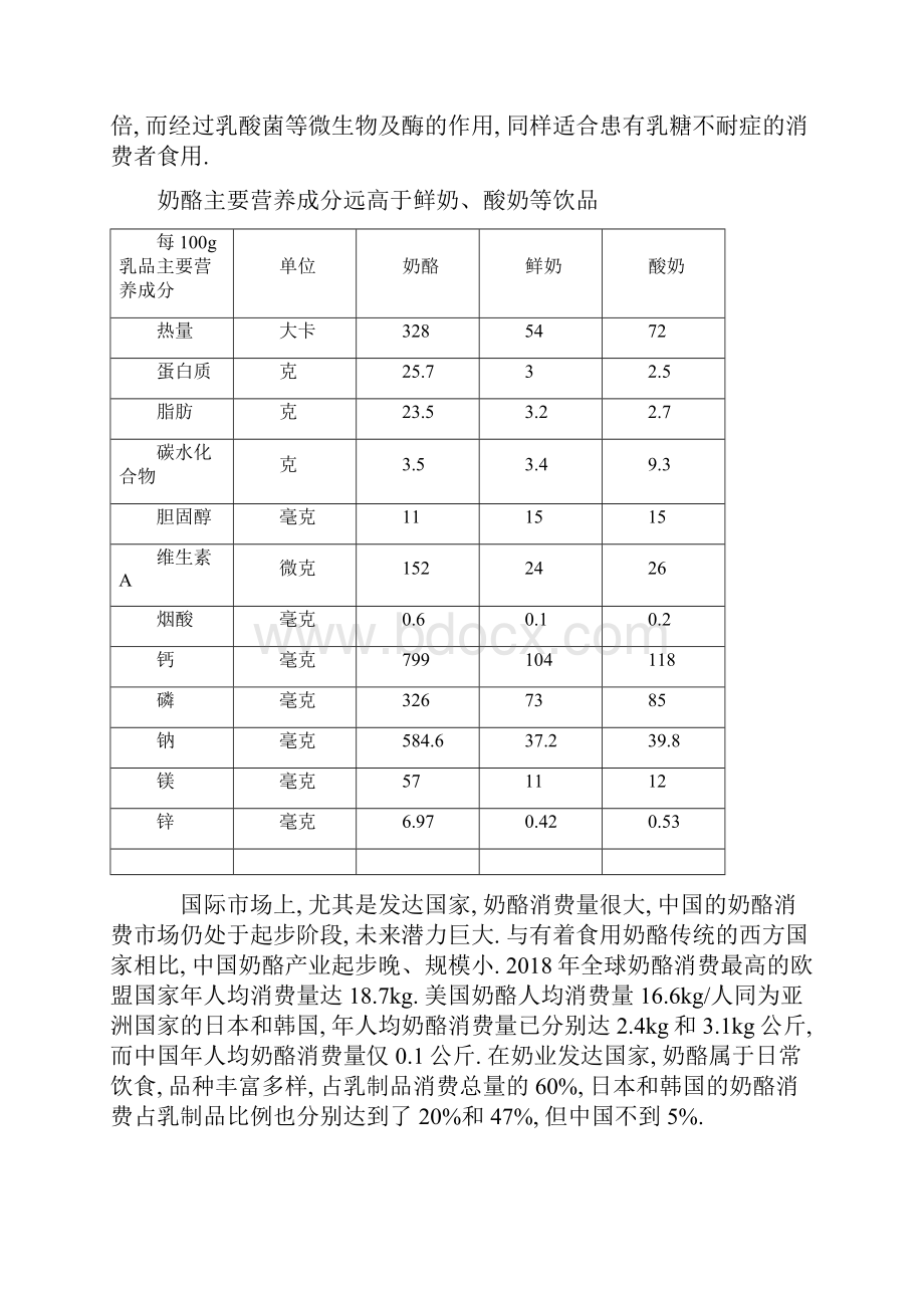 奶酪行业市场现状及竞争格局分析.docx_第2页