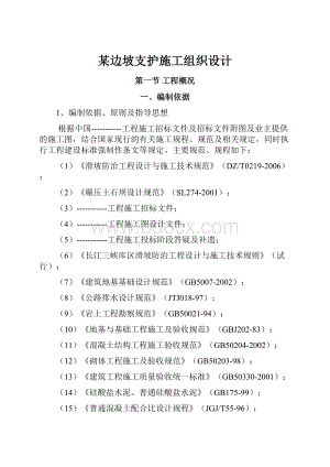 某边坡支护施工组织设计.docx