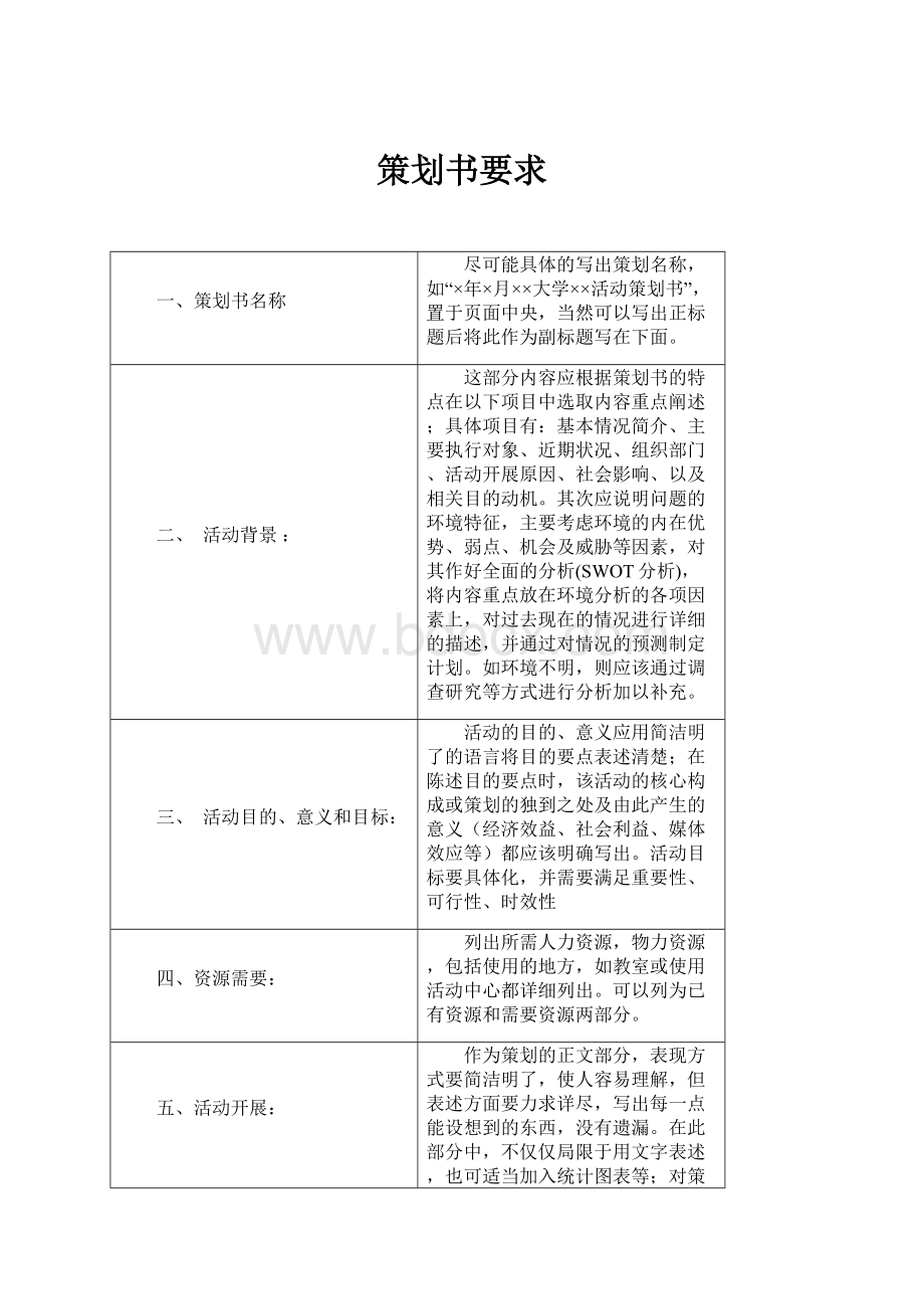 策划书要求.docx_第1页