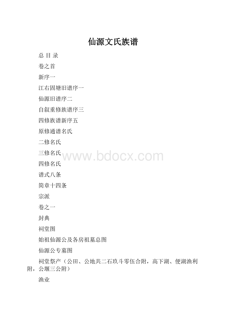 仙源文氏族谱.docx