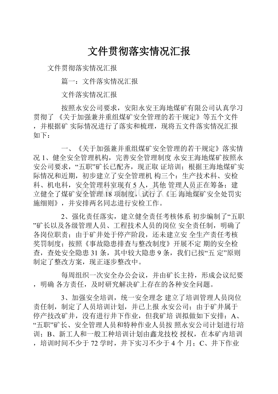 文件贯彻落实情况汇报.docx_第1页