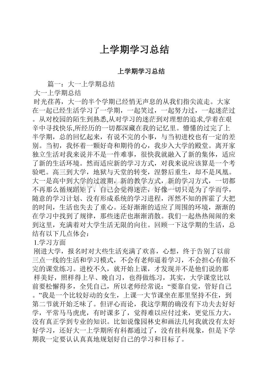 上学期学习总结.docx_第1页