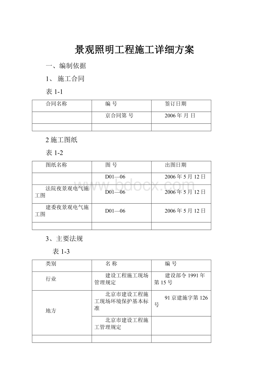 景观照明工程施工详细方案.docx